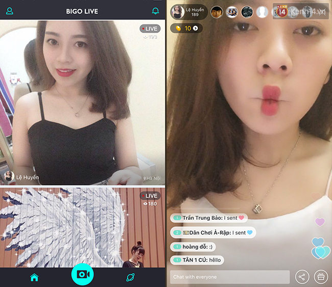 Các Hotgirl phát trực tiếp trên BIGO LIVE Các Hotgirl phát trực tiếp trên BIGO LIVE