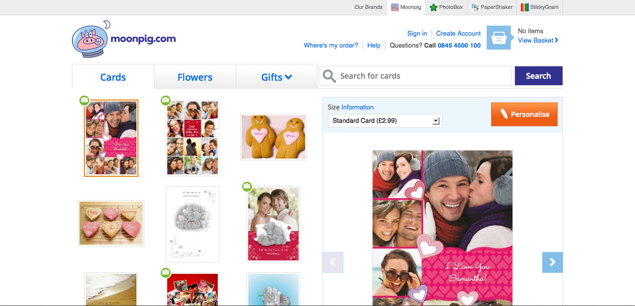 Design Context Greeting Card sites