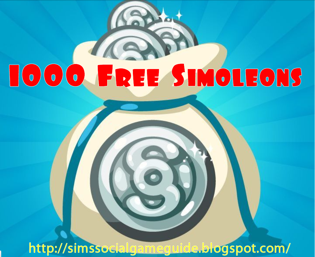 The Sims Social: 1000 free Simoleons