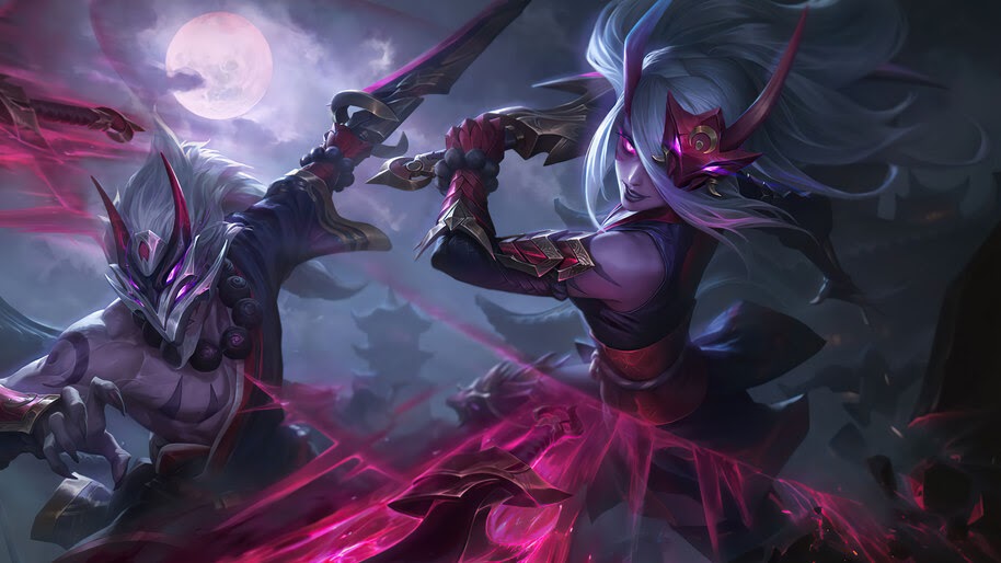 Blood Moon, Katarina, Splash Art, 8K, #7.1054