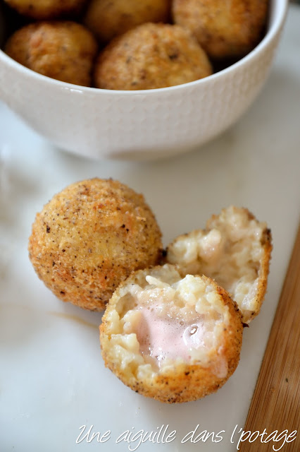 Croquettes de riz au lait, coeur Chamallow