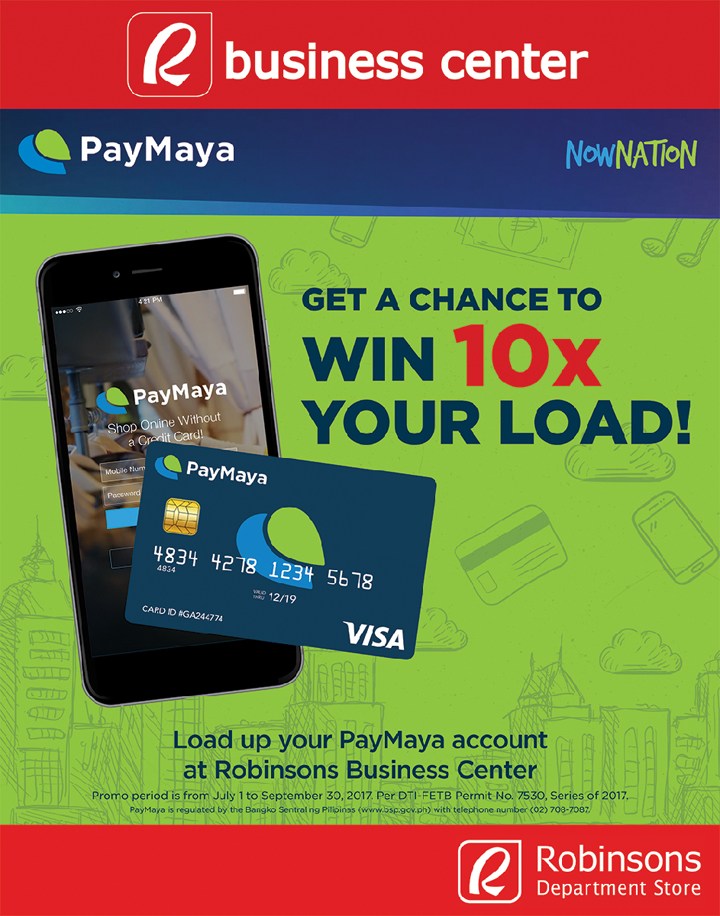 PayMaya Promo Load Up At Robinsons And Win Back 10x