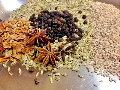 Spice Blends, fennel, cloves, peppercorns, star anise,