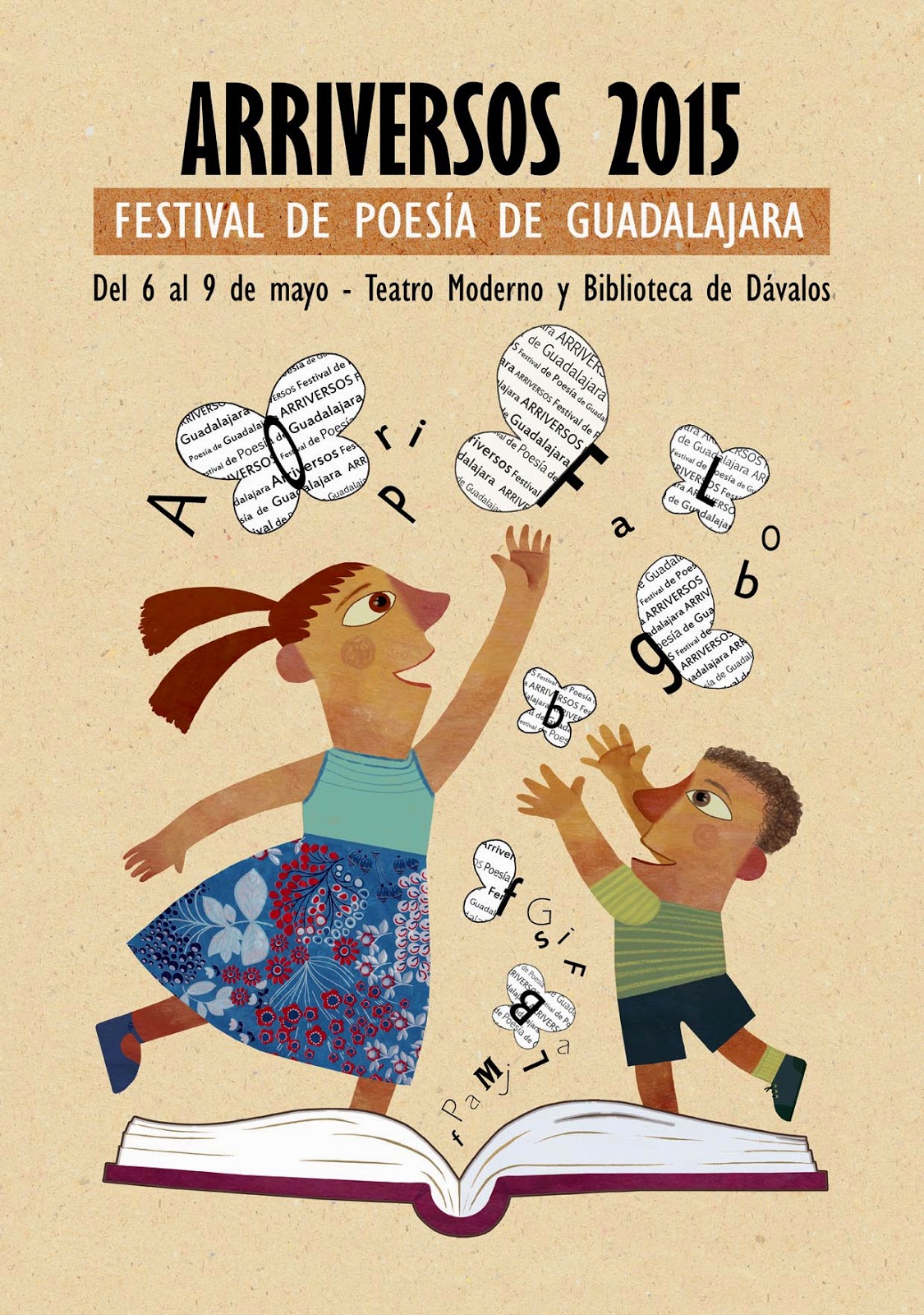Arriversos, festival de poesía, Guadalajara, Susana Rosique, cartel, ilustración