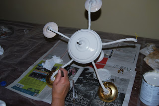 Reciclar y pintar una lampara de techo