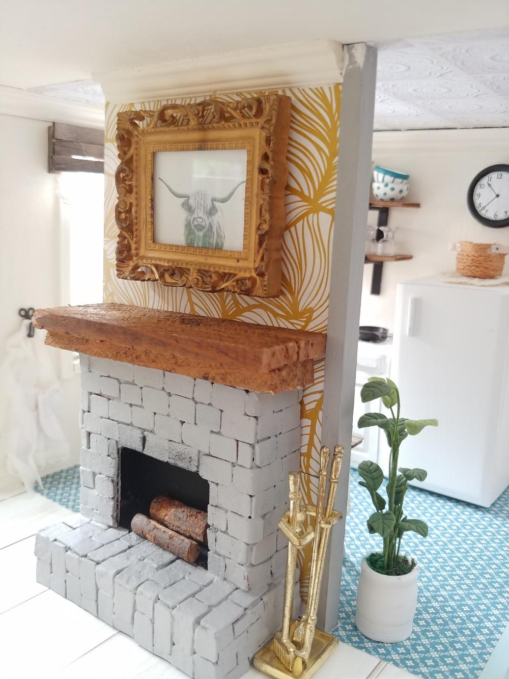 DIY Dollhouse Fireplace