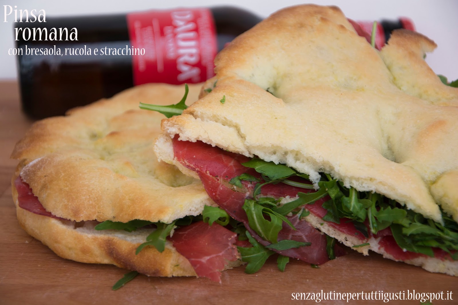 Senza glutine...per tutti i gusti! Finta Pinsa romana con bresaola