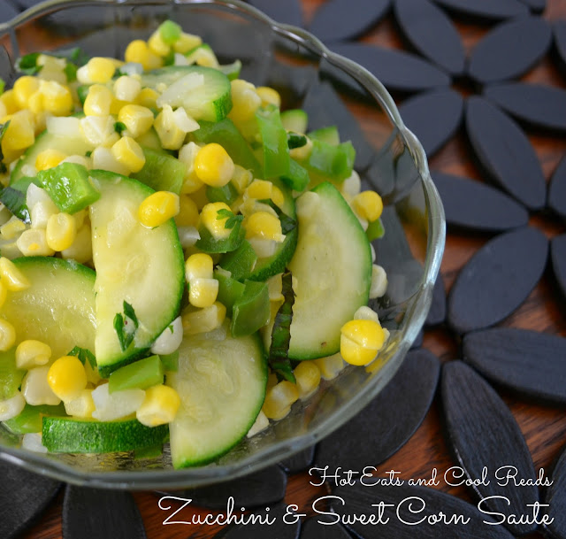 Great way to use those summer vegetables, especially zucchini! Such an easy and delicious side! Zucchini and Sweet Corn Saute from Hot Eats and Cool Reads