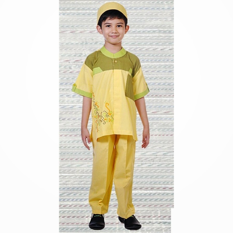 Contoh Desain Baju Koko Anak untuk Lebaran Terbaru Model 