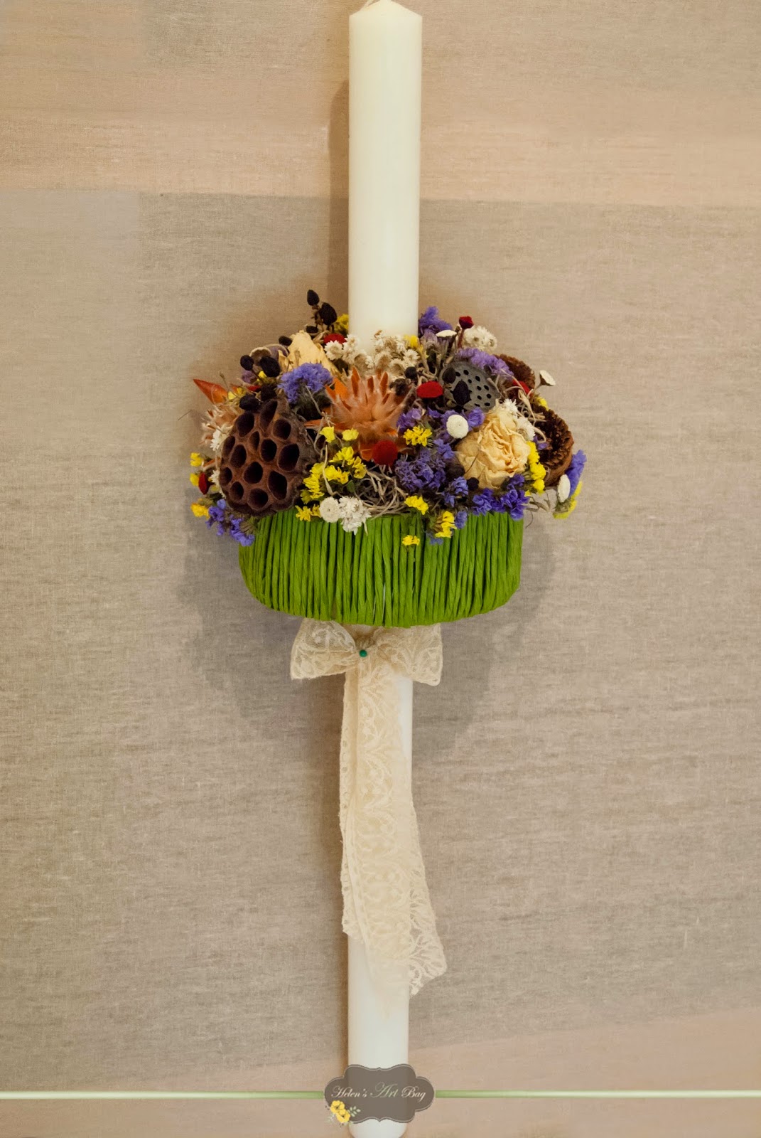 Helens Art Bag Lumanare Dried Flowers