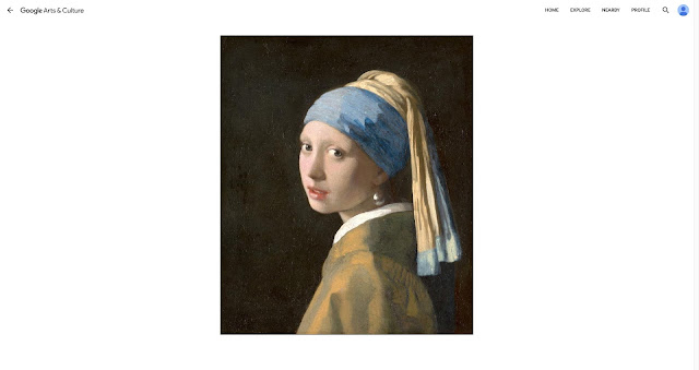 Das Gemälde "Das Mädchen mit dem Perlenohrring" auf Google Arts & Culture