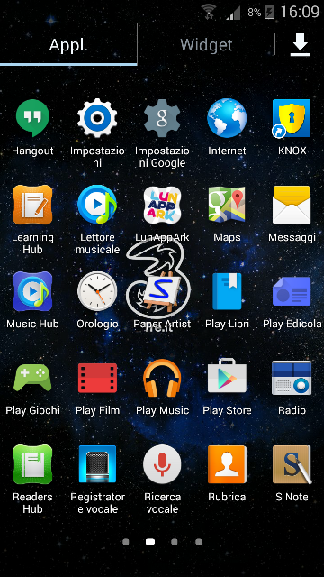 Schermata applicazioni Galaxy S6