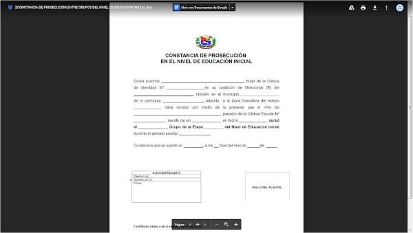ATENCIÓN DIRECTORES DEL NIVEL DE INICIAL + FORMATOS DE: Certificado de Estudios y Constancia de Prosecución ATENCIÓN DIRECTORES DEL NIVEL DE INICIAL + FORMATOS DE: Certificado de Estudios y Constancia de Prosecución