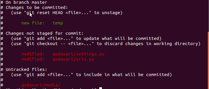 Django Examples: How to colorize the Git output?