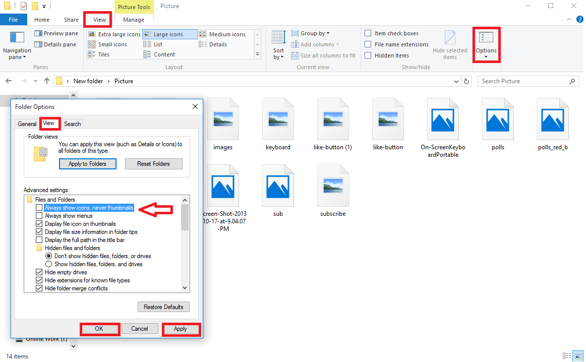 how to fix thumbnails in windows 10