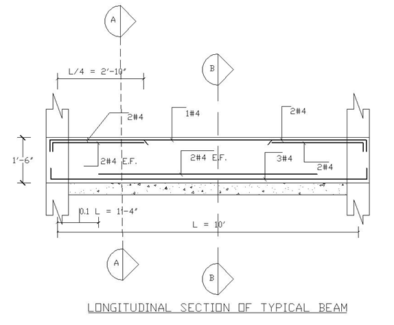 Longitudinal Section of a Typical Beam Longitudinal Section of a Typical Beam