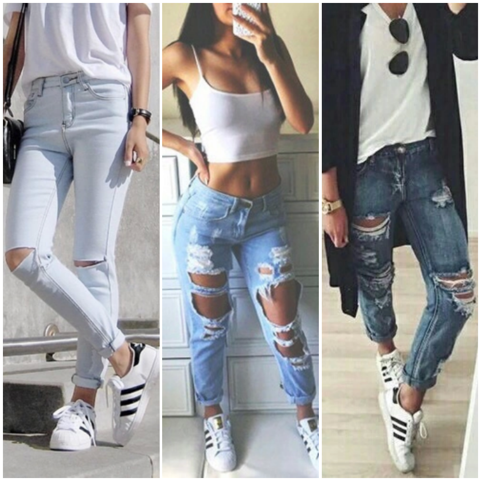 look tenis adidas superstar