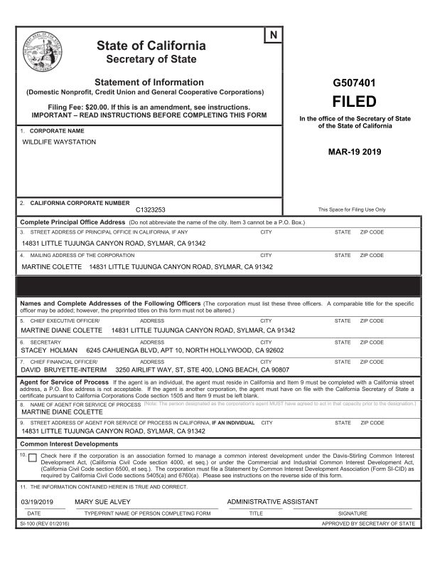 Mary Cummins Wildlife Rehabilitation Animal Advocates News Los Angeles