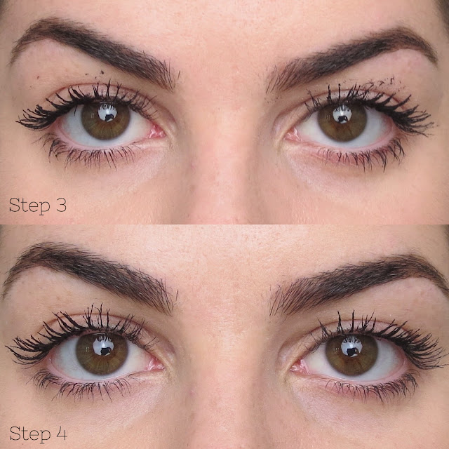 a picture of L'Oréal Voluminous Superstar Mascara (before & after)