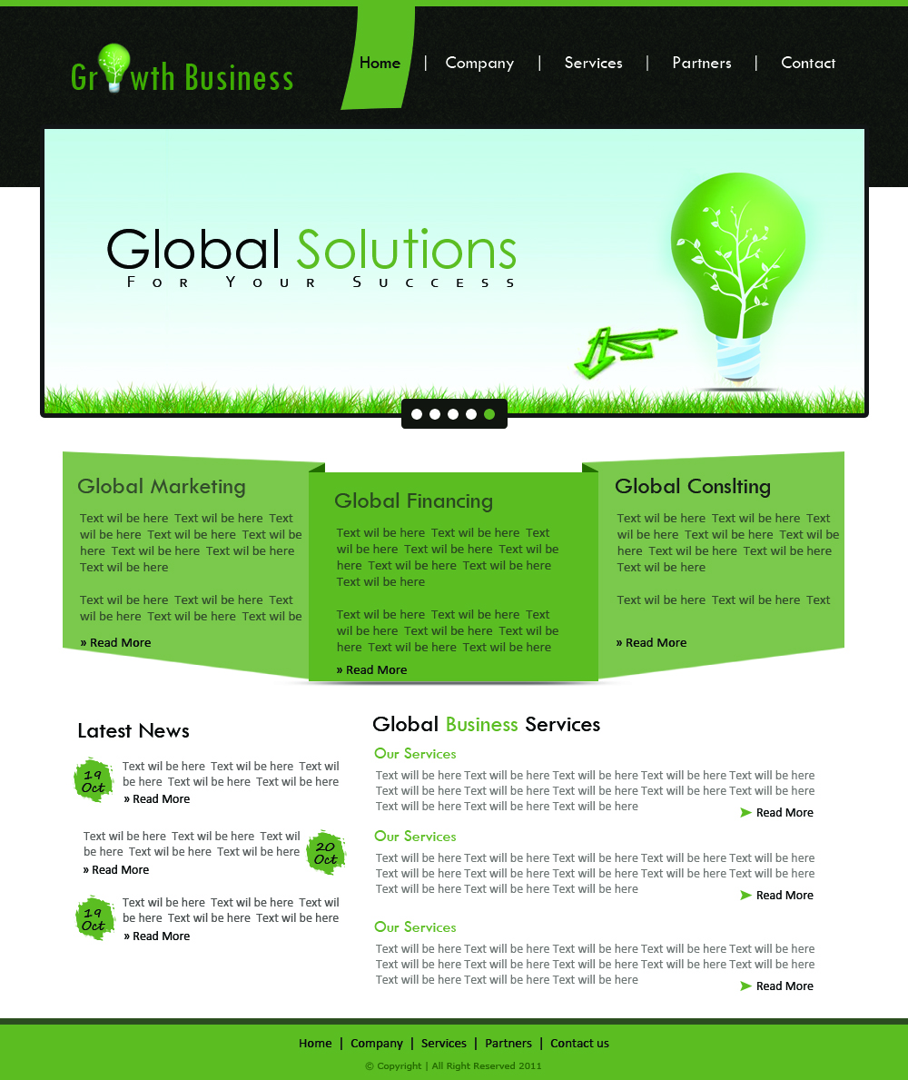 Green Web Template