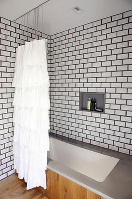 To da loos: Which colour grout goes better with white subway tiles?