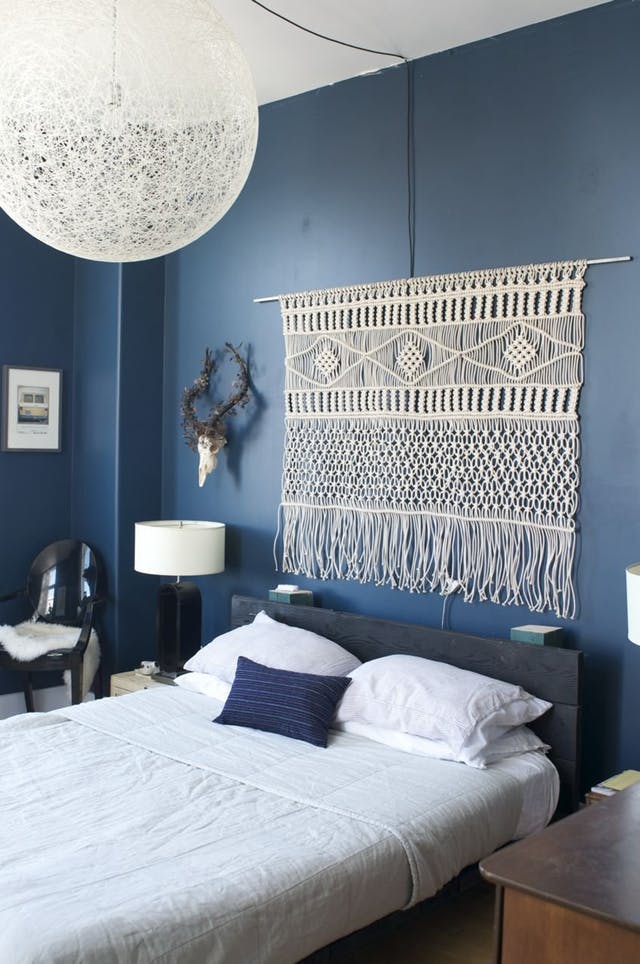 House Homemade DIY Crocheted Blanket Wall Hanging