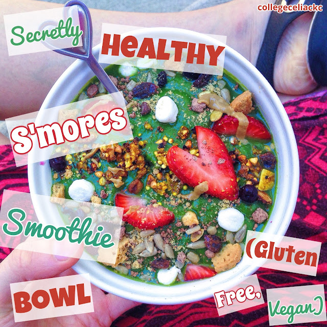 Secretly Healthy S'mores Smoothie Bowl (Gluten Free, Vegan)