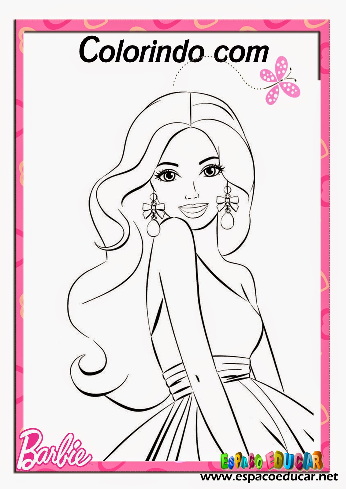 Desenhos de Barbie para colorir, jogos de pintar e imprimir