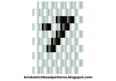 Free brick stitch beaded alphabet pattern number 1 download.
