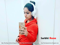 surbhi rana wallpaper, surbhi rana new image february 2019 while taking selfie and wearing headphone in red top, best wallpaper surbhi rana hd for computer screen