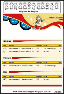 tabela Atividade copa mundial 2018 tabela jogos