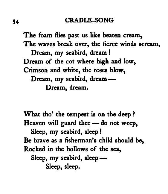 “CradleSong of the Fisherman’s Wife” Ella Higginson