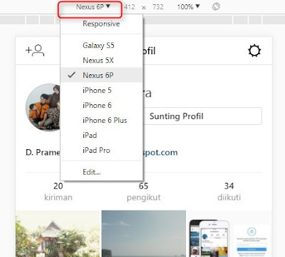 Upload gambar/foto ke Instagram lewat komputer/PC/Browser