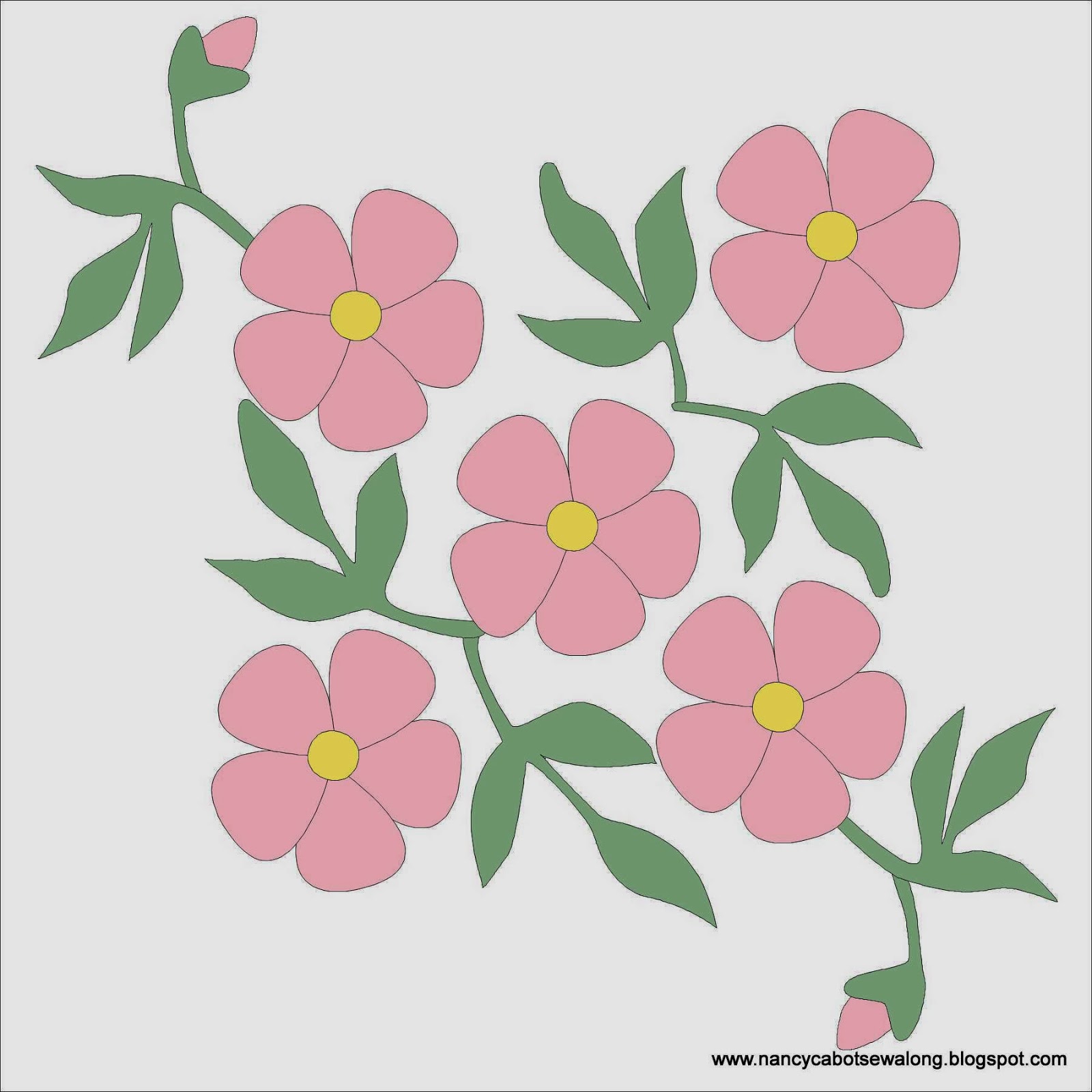 Moore About Nancy Wild Rose quilt block