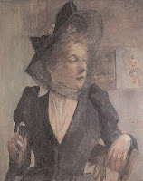 http://commons.wikimedia.org/wiki/File:Thorma_Woman_in_Veiled_Hat_1890s.jpg