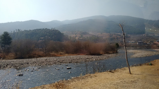 Paro Chhu River of western Bhutan, Paro