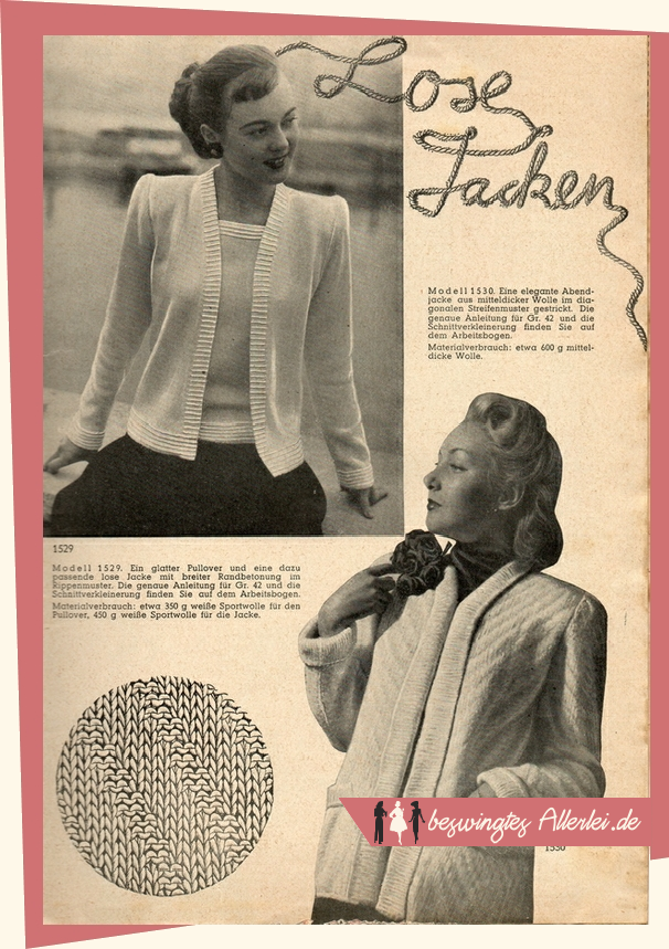 Elsa, Elsa Handarbeit und Wäsche, Handarbeitsheft, Nähen, Stricken, 50er Jahre, 1950, Modezeitschrift, Wiener Strickmode