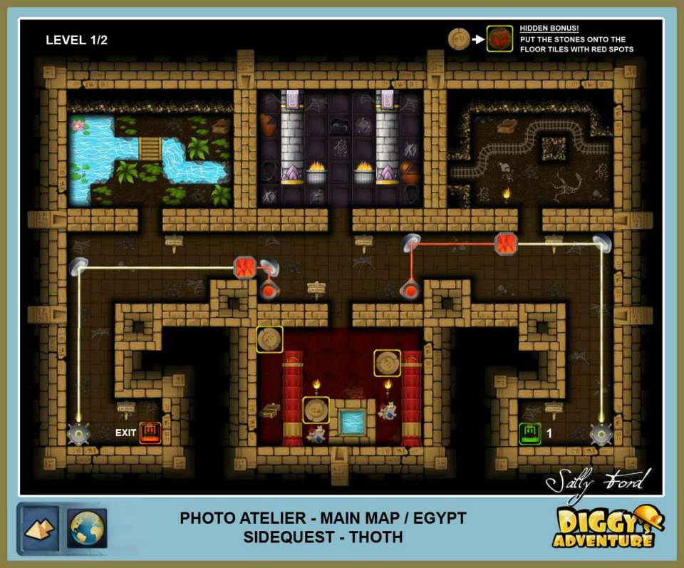 Diggy's Adventure Walkthrough: Egypt Main / Photo Atelier Level 1