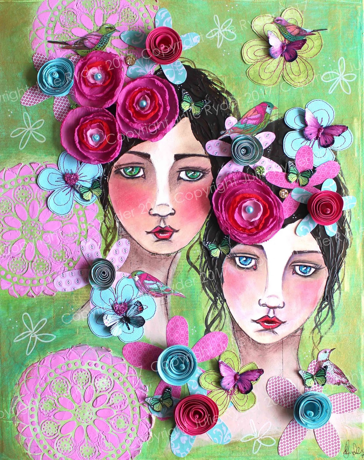 MadeByMe....Julie Ryder New mixed media girls!