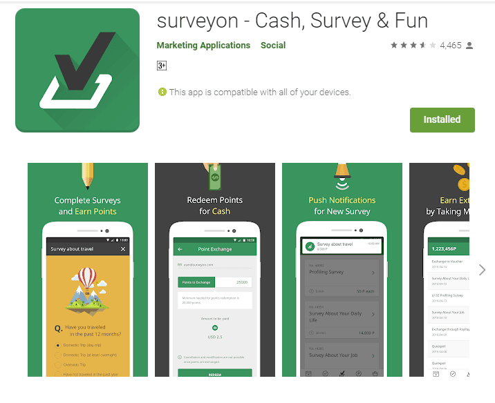 Aplikasi Survey Penghasil Uang & Pulsa dari Surveyon