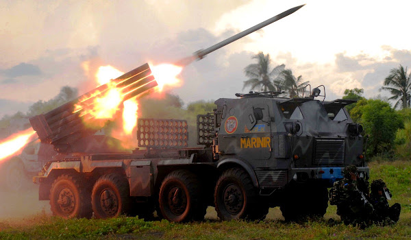 Unit MLRS RM 70 Grad Marinir TNI-AL. PROKIMAL ONLINE Kotabumi Lampung Utara