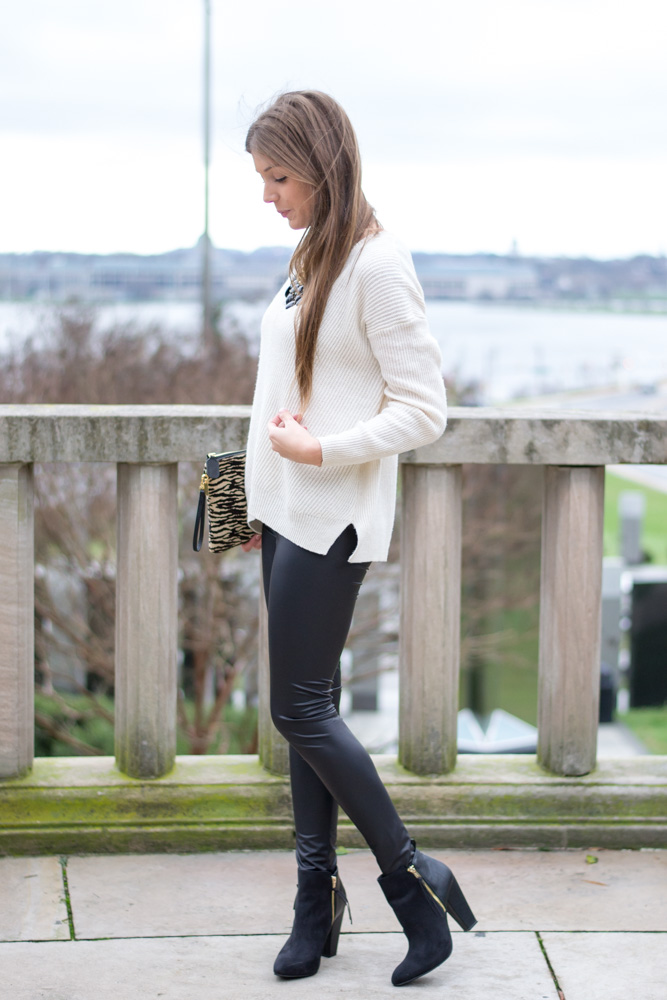 How To Style Spanx Faux Leather Leggings Chasing Cinderella
