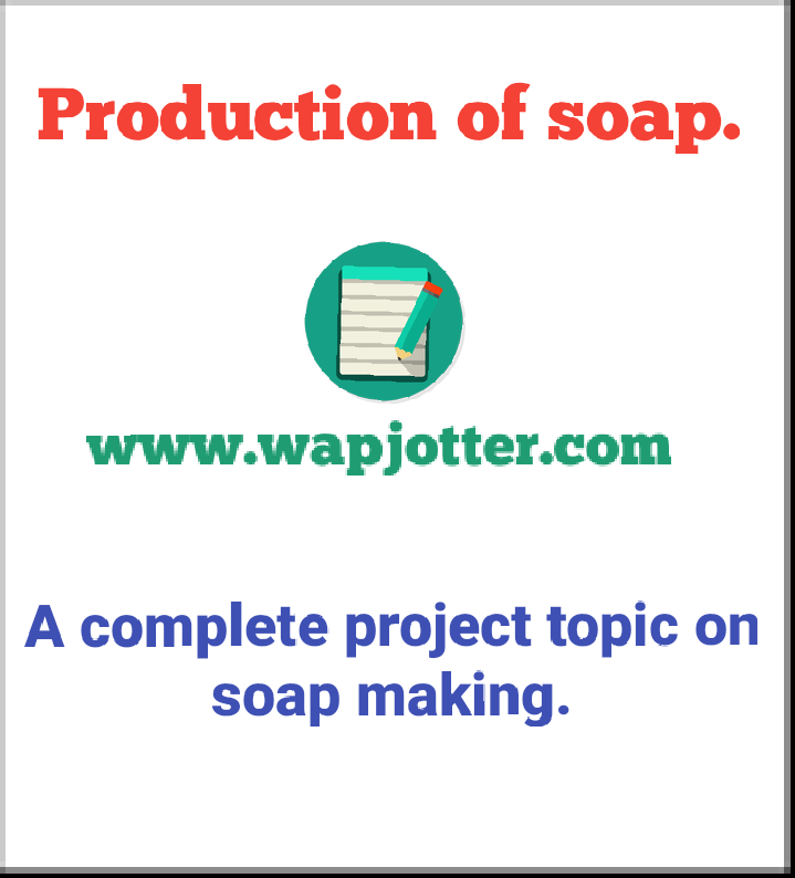 Production of Soap Complete Project on Soap Making