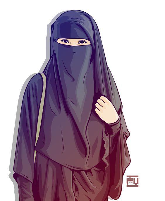 67 Gambar Kartun Muslimah Cadar HD Terbaik
