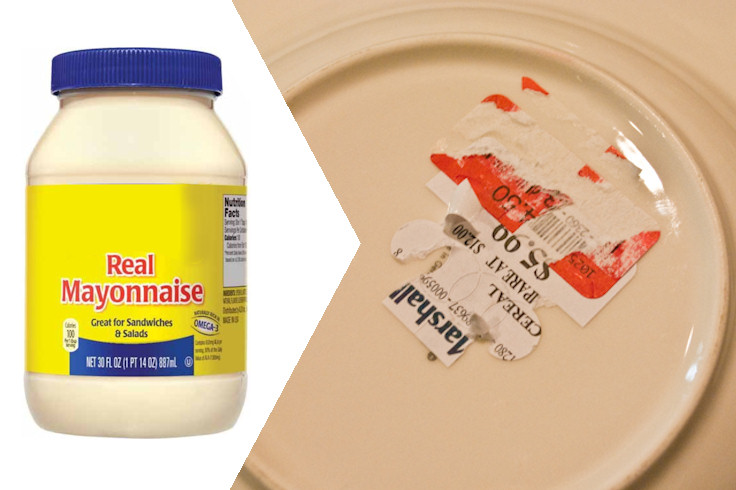 how to remove stickers with mayonnaise