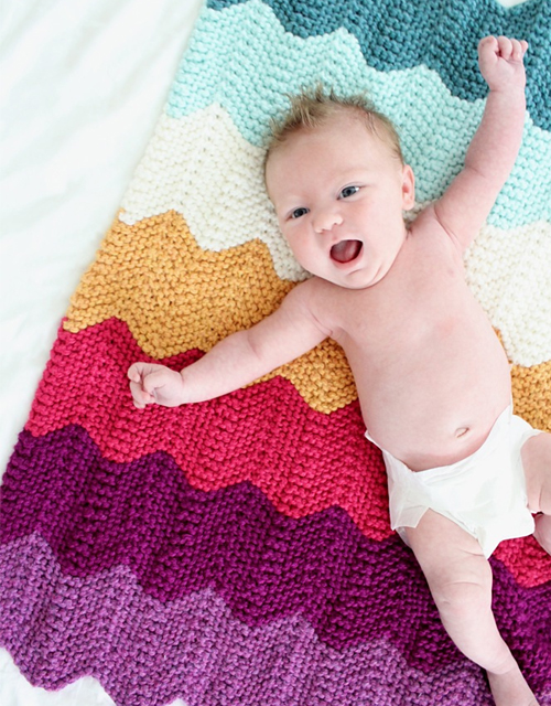 Amazing Knitting Chevron Baby Blanket Free Pattern