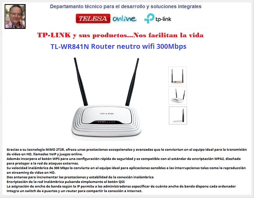 ManelTEC ROUTER NEUTRO TLWR841N