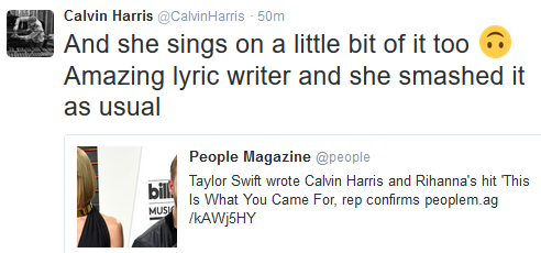 1 Calvin Harris comes for his ex, Taylor Swift on Twitter