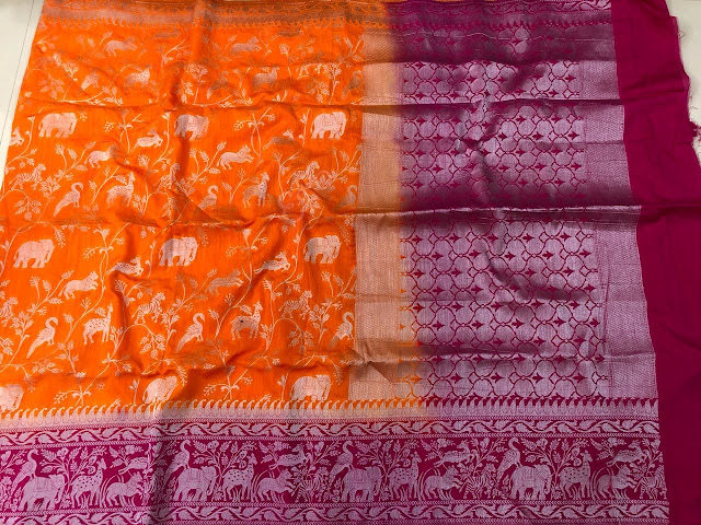 latest katan dupion sarees online