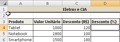 Como calcular porcentagem no Excel